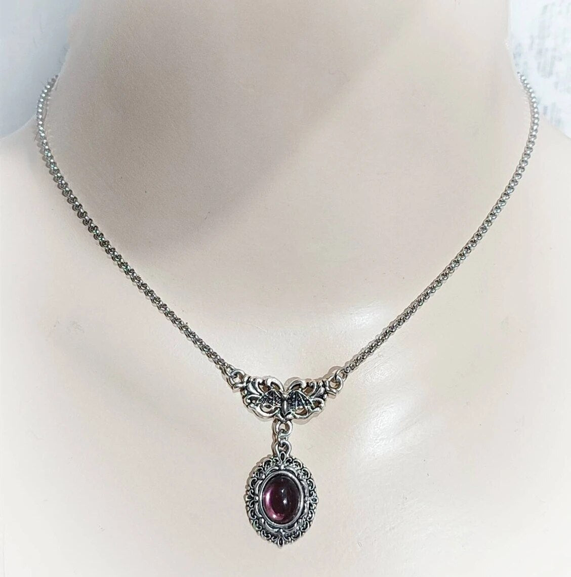 Victorian Gothic Vampire Bat Necklace