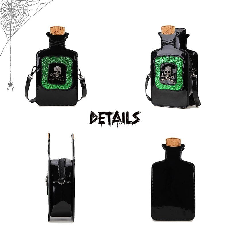 Gothic Kitsch Poison Bottle Shaped Handbag