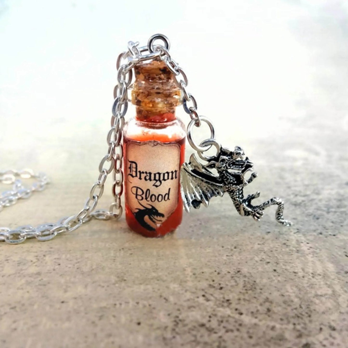 Dragon Blood Bottle Necklace