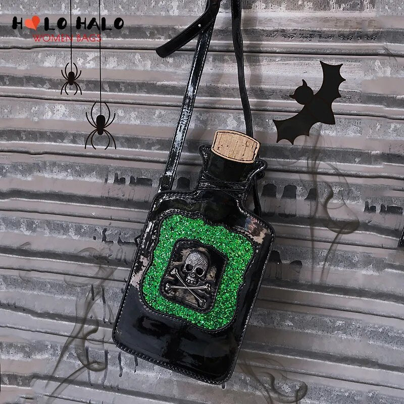 Gothic Kitsch Poison Bottle Shaped Handbag