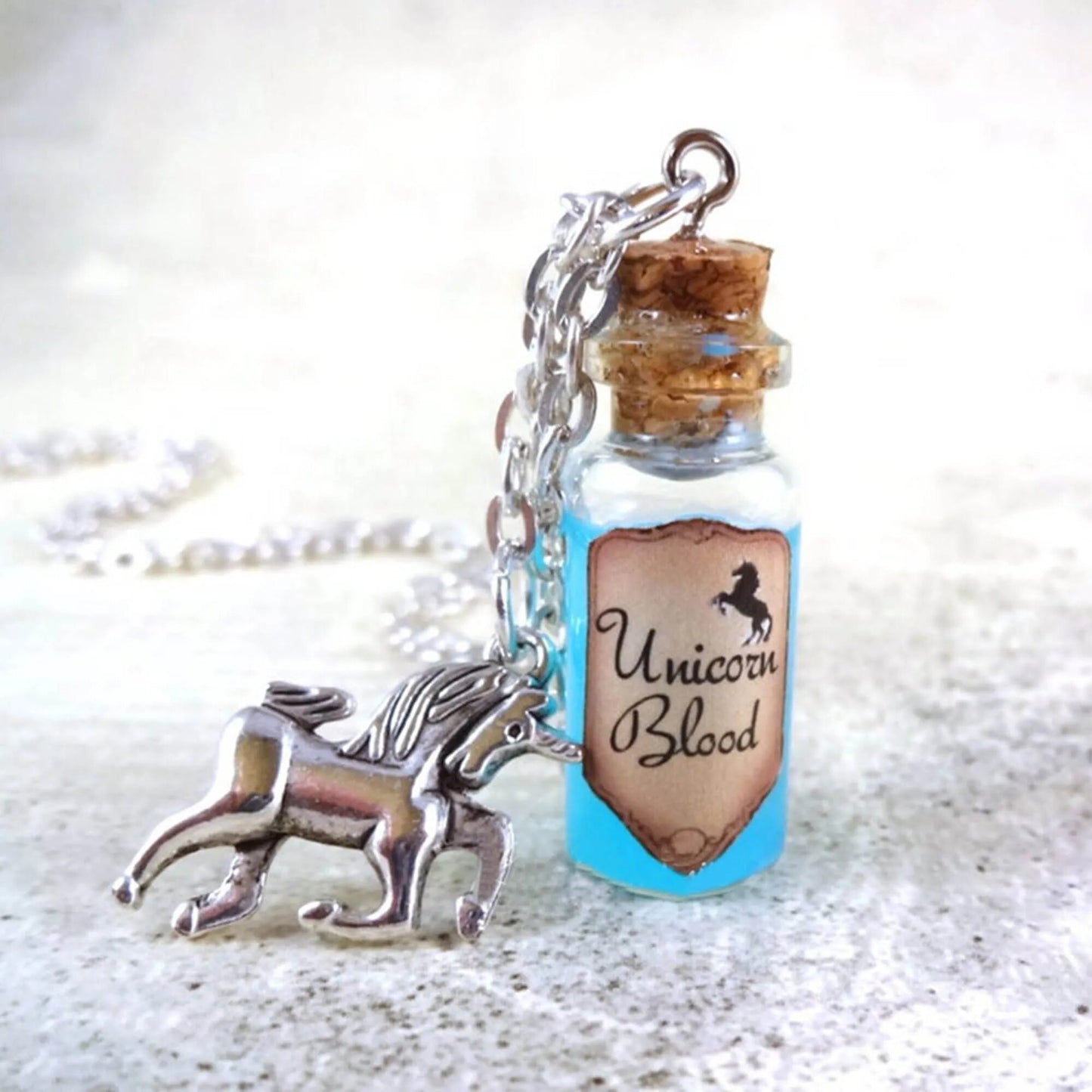 Unicorn Blood Bottle Necklace