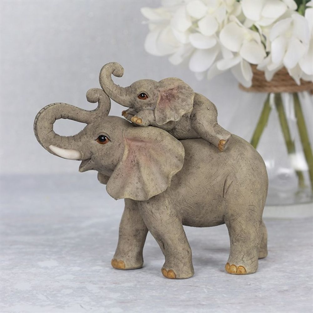 Elephant Adventure Mother and Baby Elephant Ornament