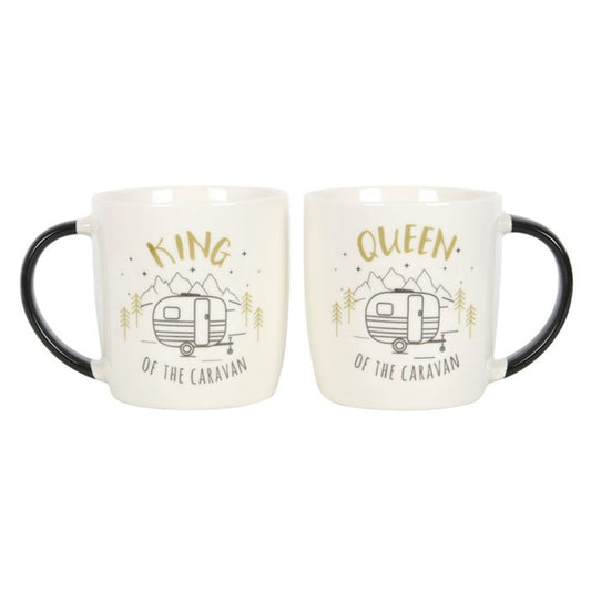 King and Queen Couples Caravan Mug Set