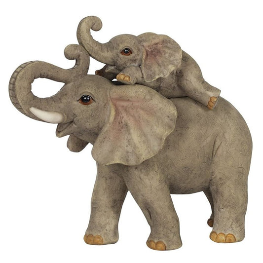 Elephant Adventure Mother and Baby Elephant Ornament