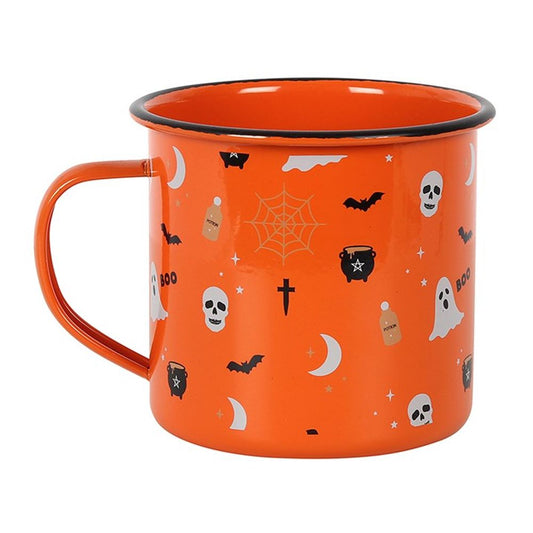 Halloween Print Enamel Mug