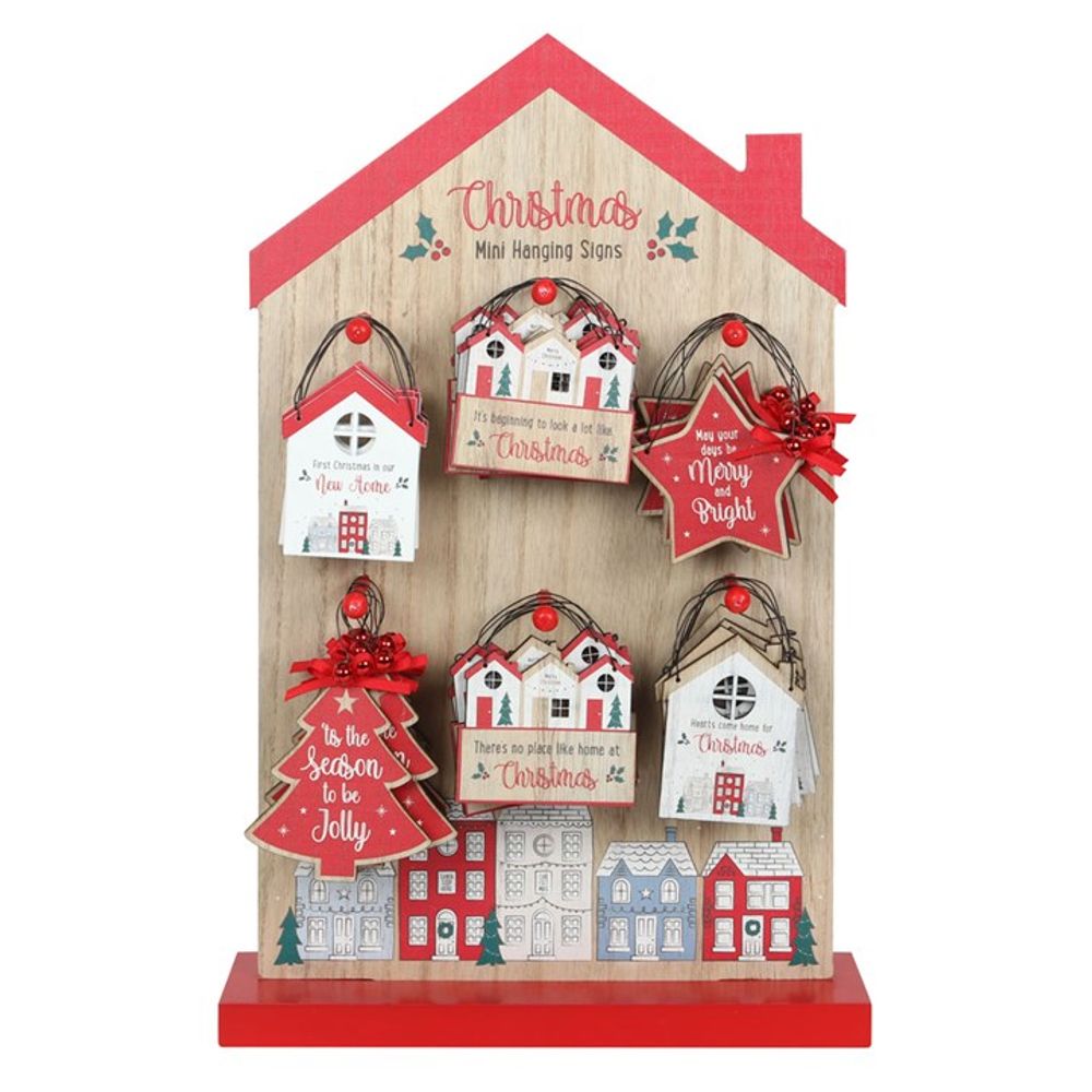 Christmas Village Mini Hanging Sign Display