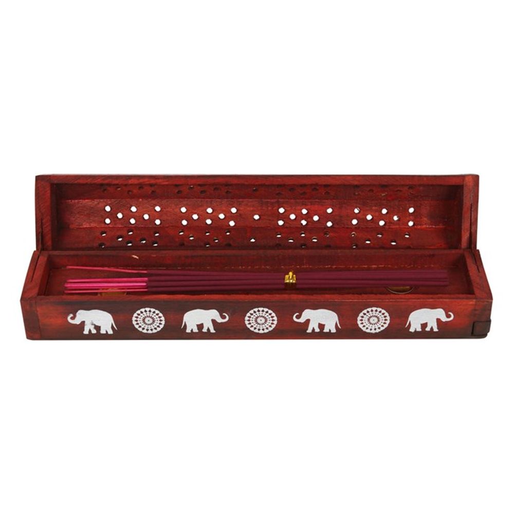 Elephant Wooden Rosewood Incense Box Set